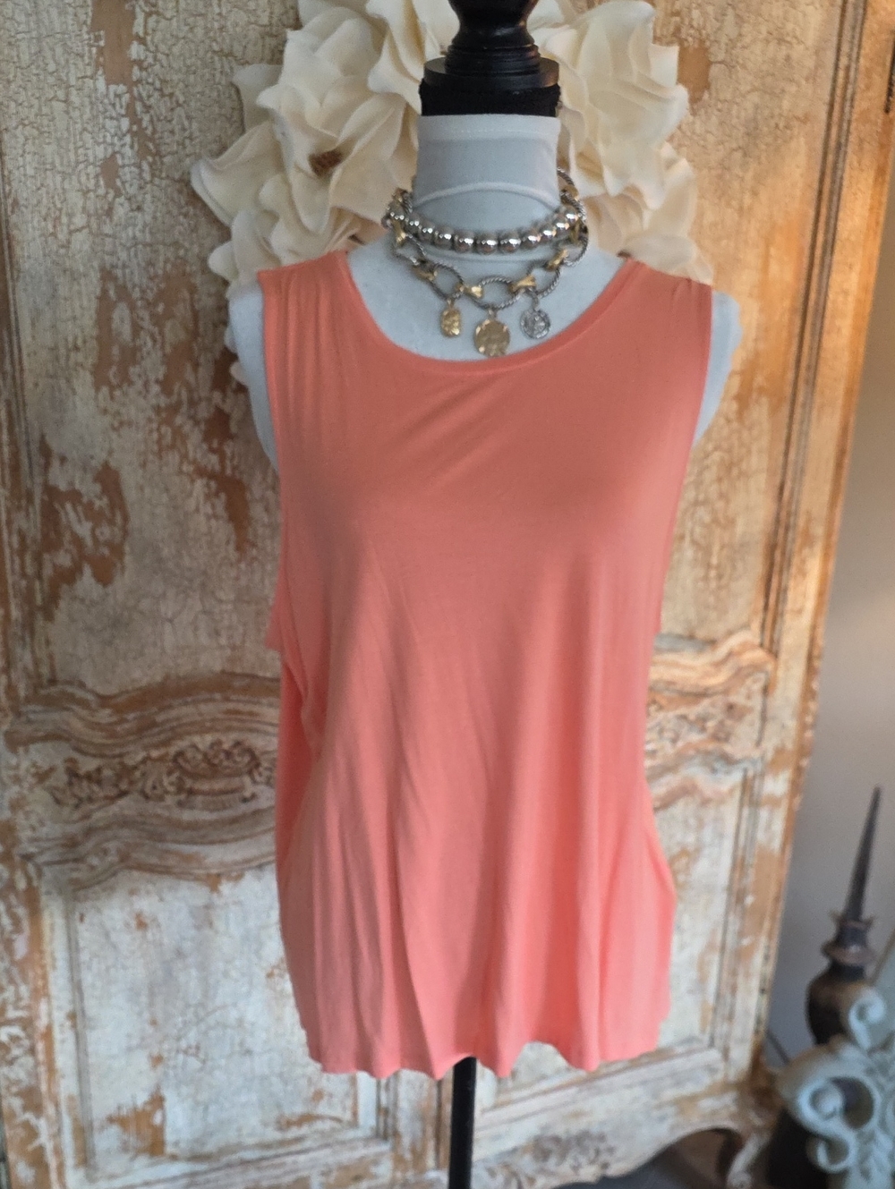 a new day Coral Scoop Neck Sleeveless Tank Top